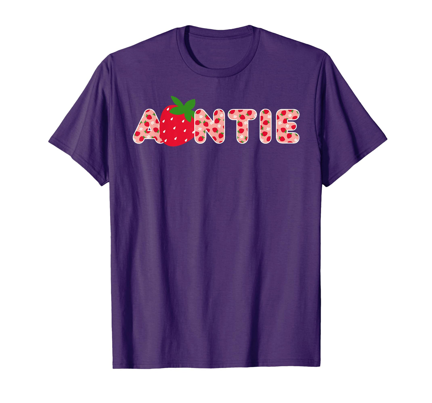 Auntie Strawberry First Birthday Family Strawberry Birthday T-Shirt