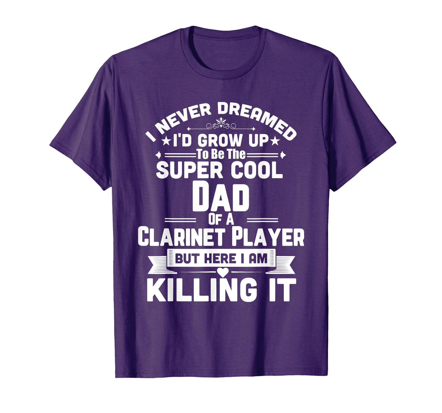 Super Cool Dad Of A Clarinet Player Marching Band T-Shirt