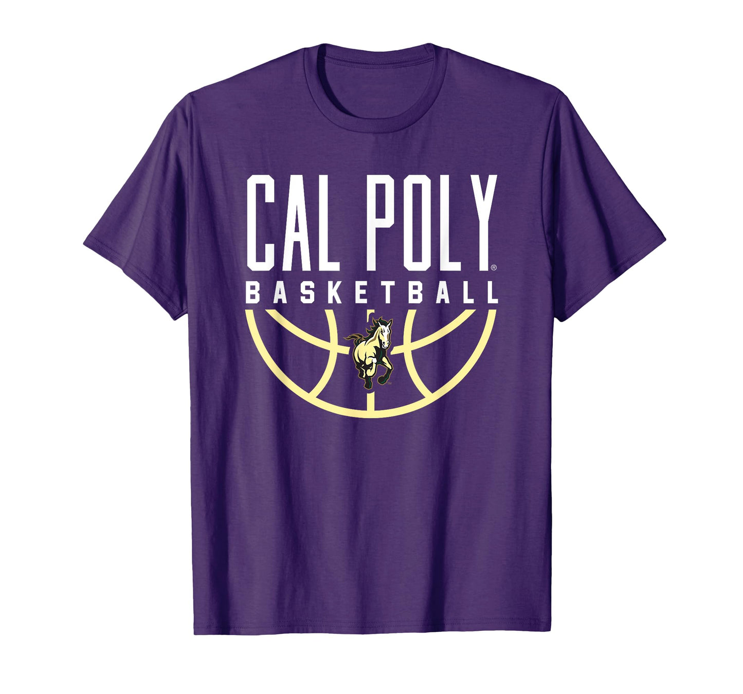 Cal Poly Mustangs Basketball Arch T-Shirt