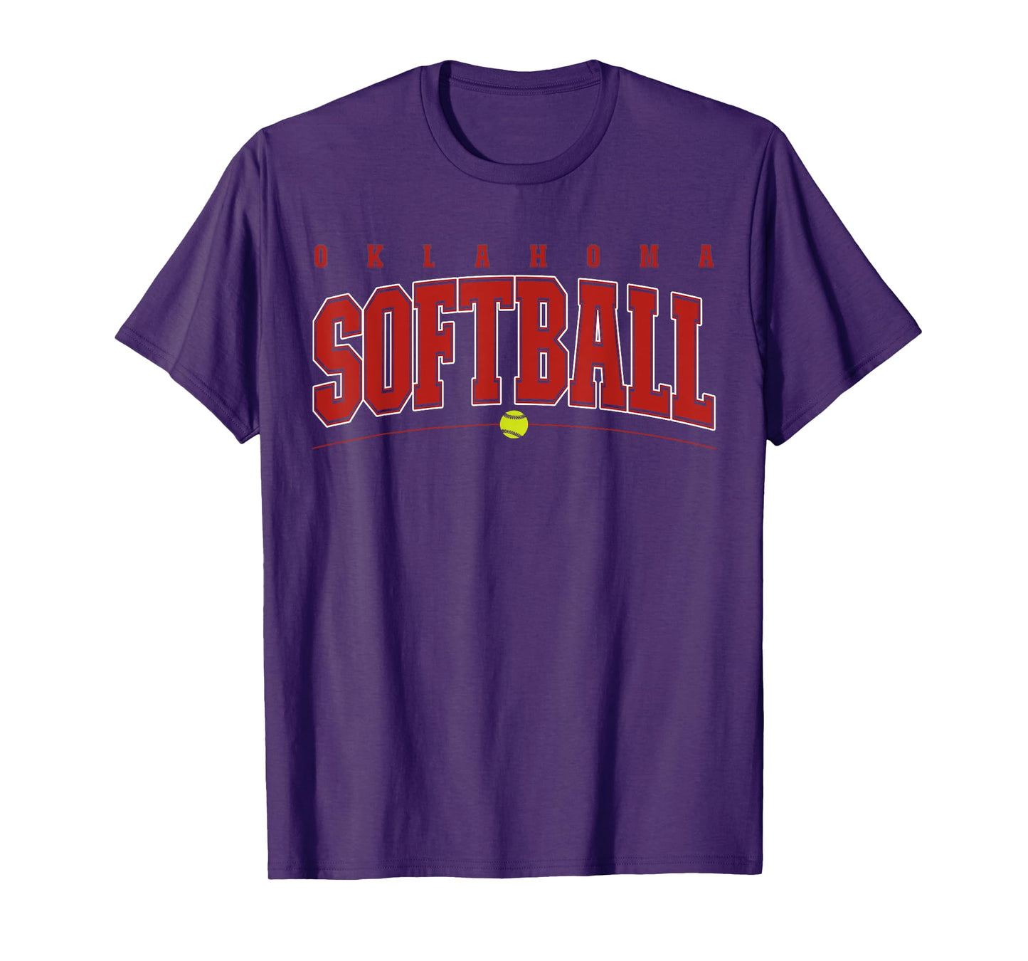 Oklahoma Softball Vintage Mens Kids Team Retro Softball Fan T-Shirt