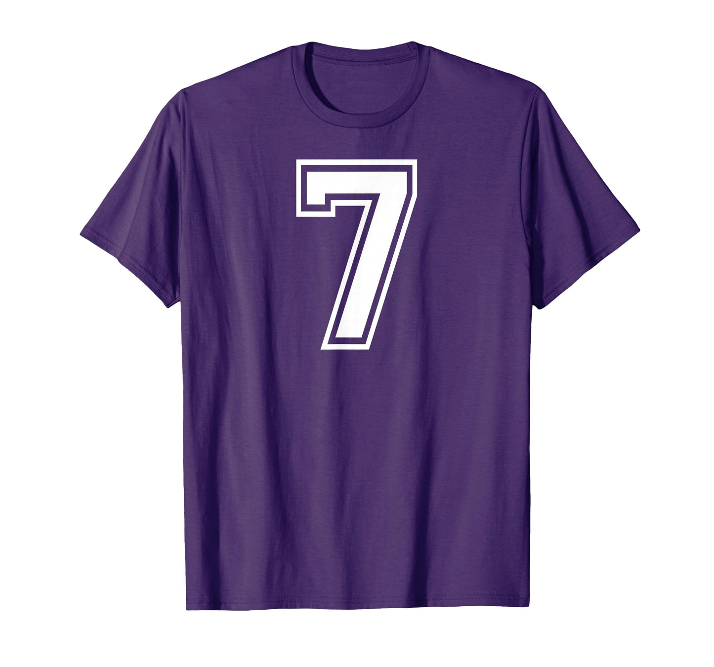 7 Number Seven Team Sports Graphic Design Matching Varsity T-Shirt