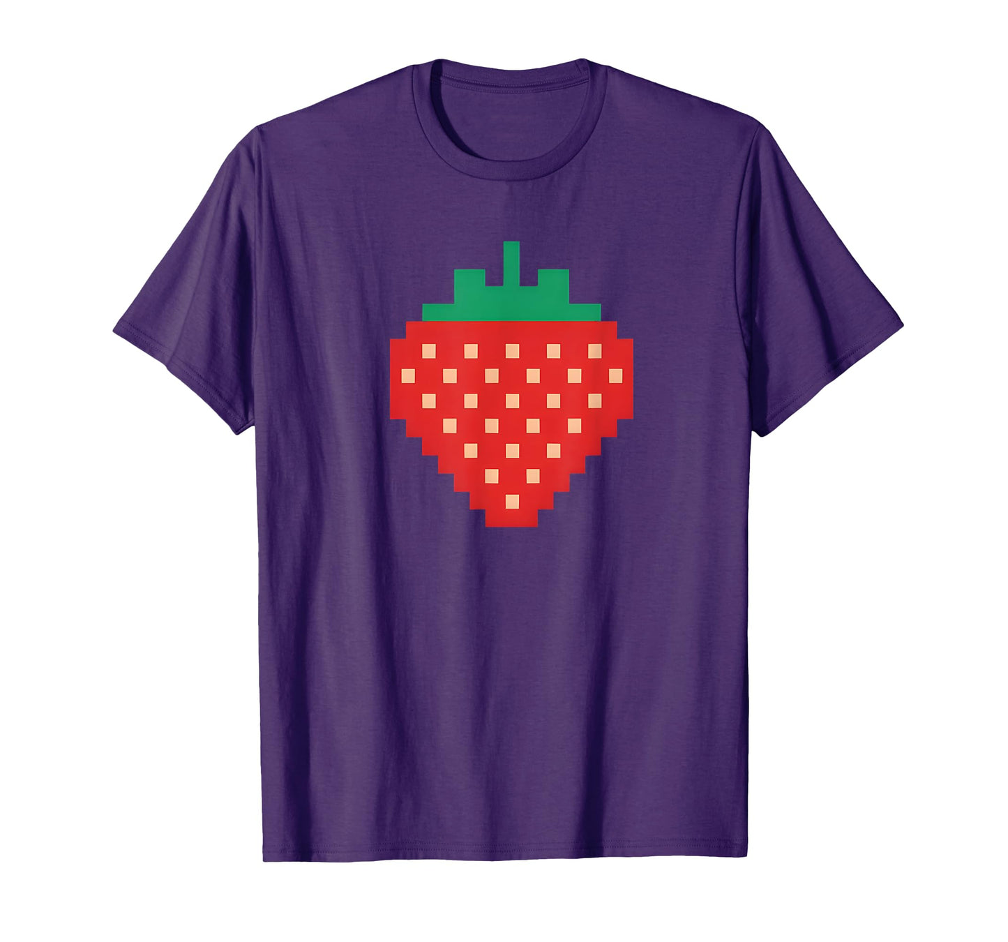 Pixel Strawberry 80s Video Game Halloween Costume T-Shirt