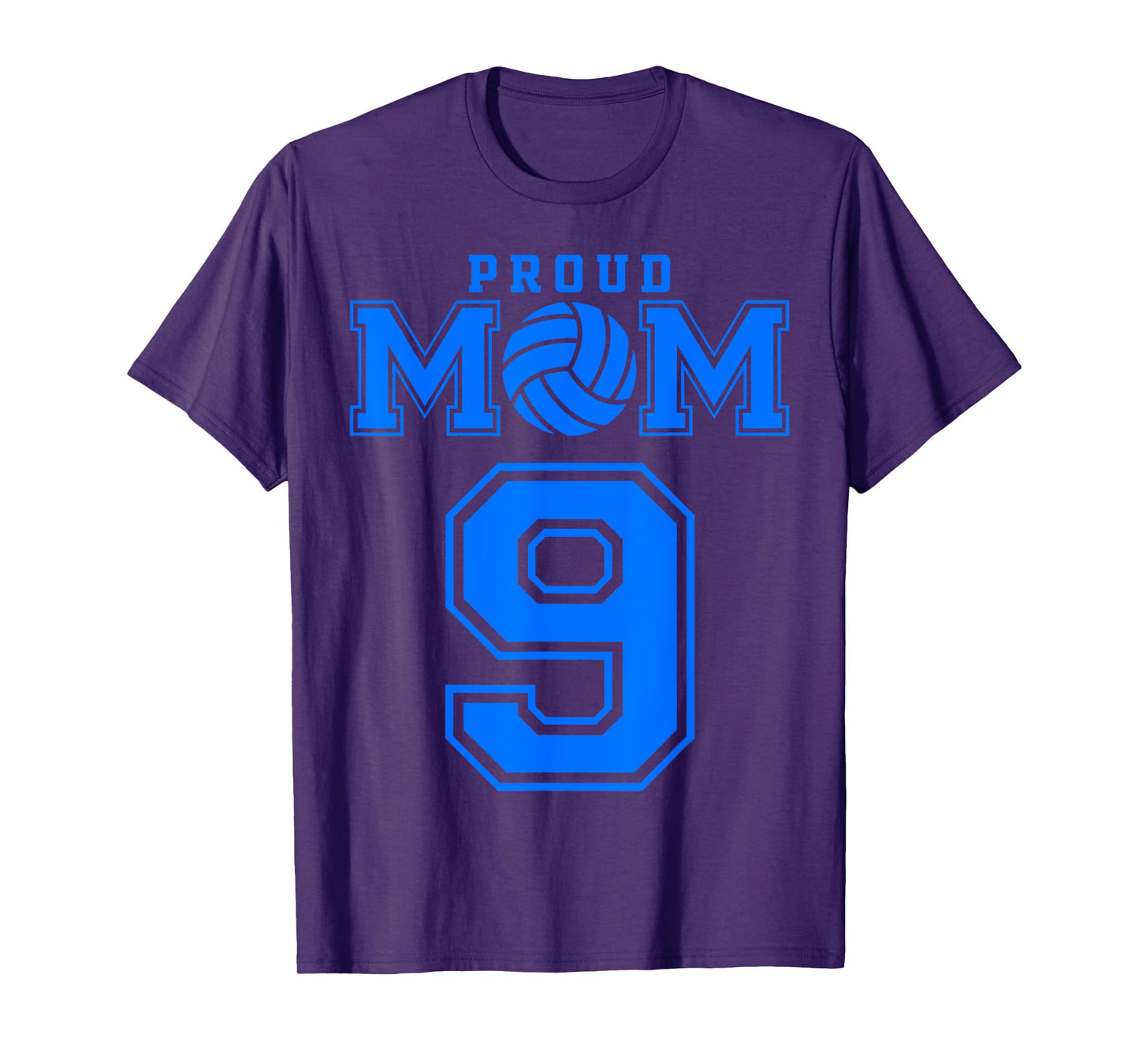Proud Volleyball Mom Number 9 B T-Shirt