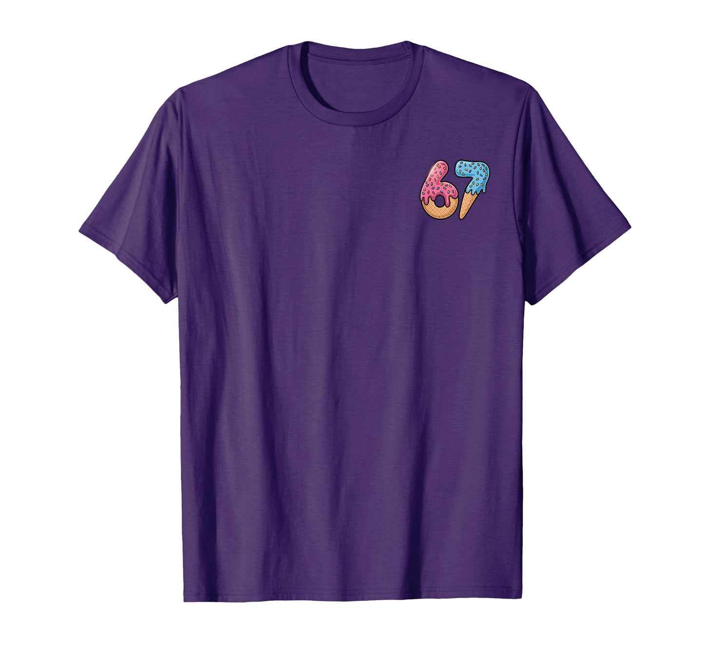 67 Ice Cream Drip Meme Funny Six Seven Gen Alpha Slang T-Shirt
