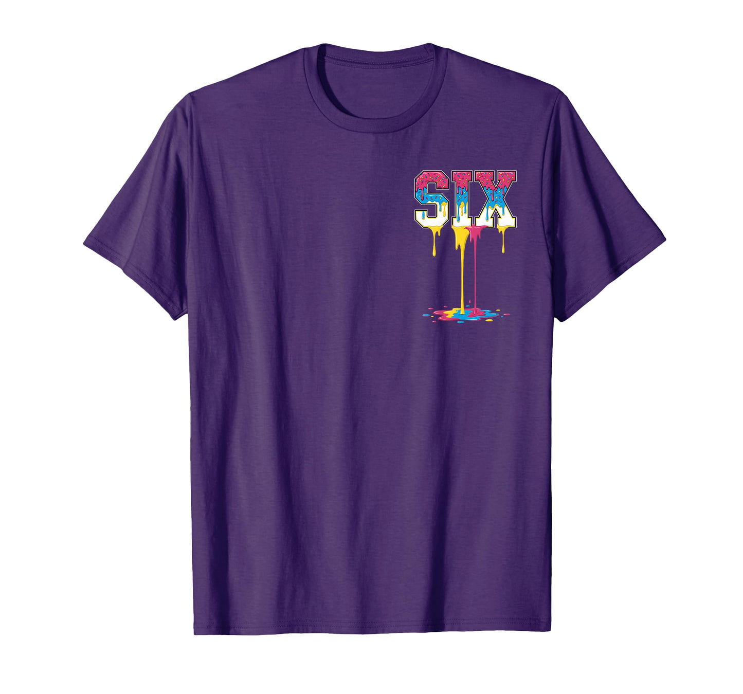 6 Number Six Team Sports Ice Cream Drip 67 (2 Sides) T-Shirt