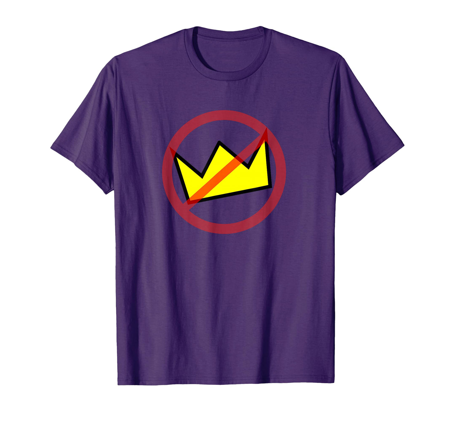 Crown Crossed Out Red Circle No T-Shirt