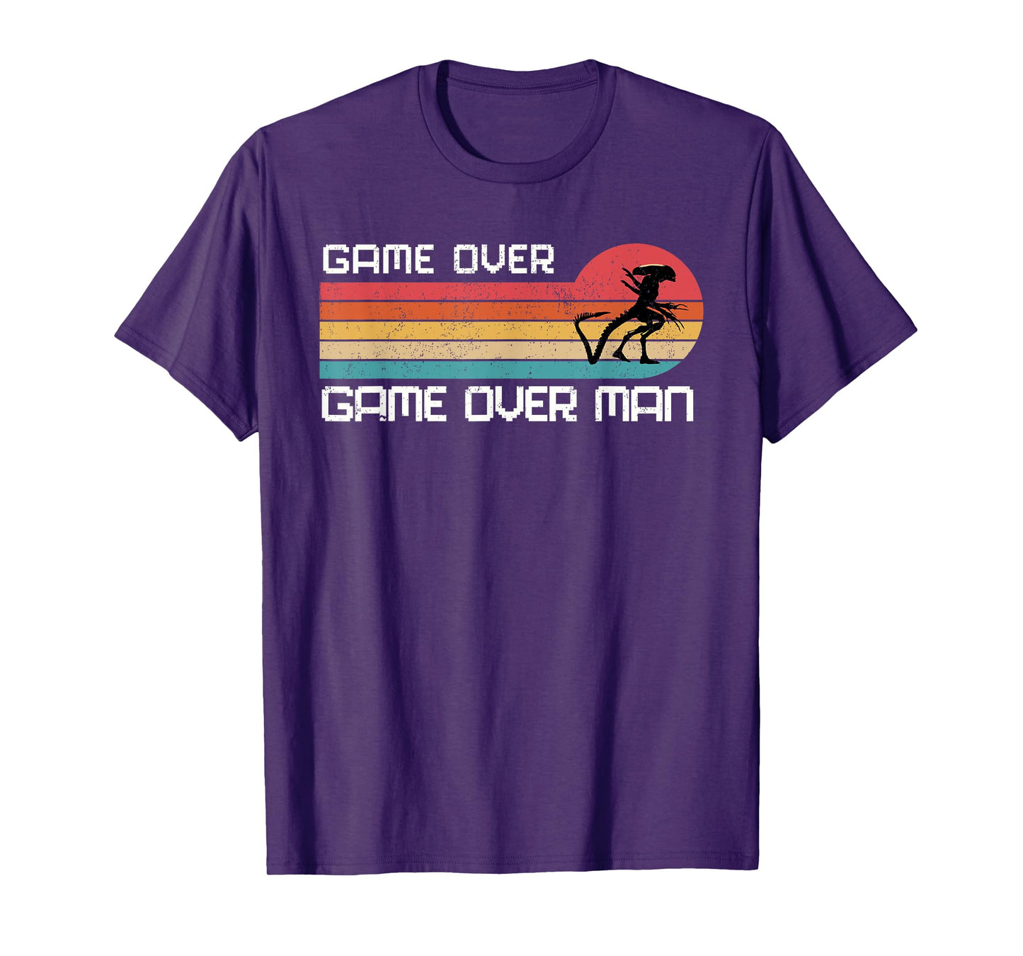 Novawarez Alien Game Over Man Unisex-Adults T-Shirt Black Small Alien-Themed Halloween T-Shirt