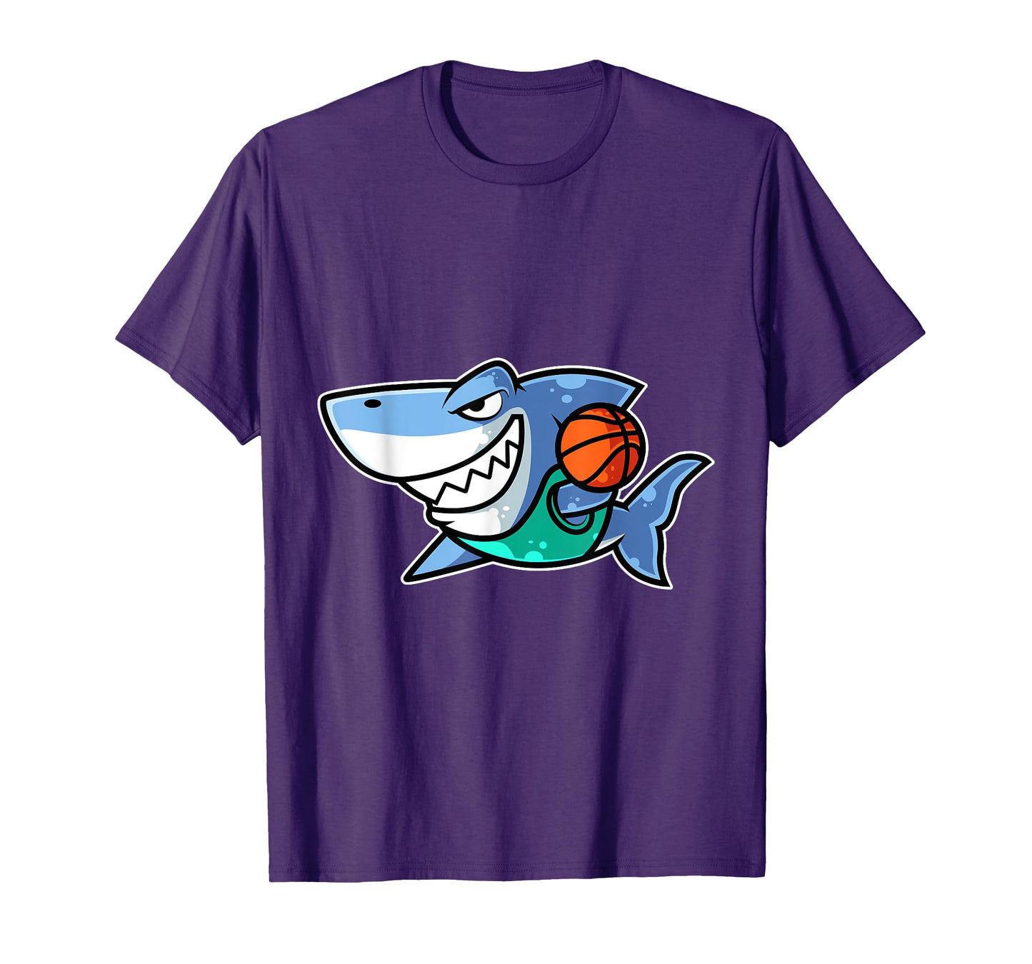 Shark Basketball Game Day Funny Team Sports B-ball T-Shirt