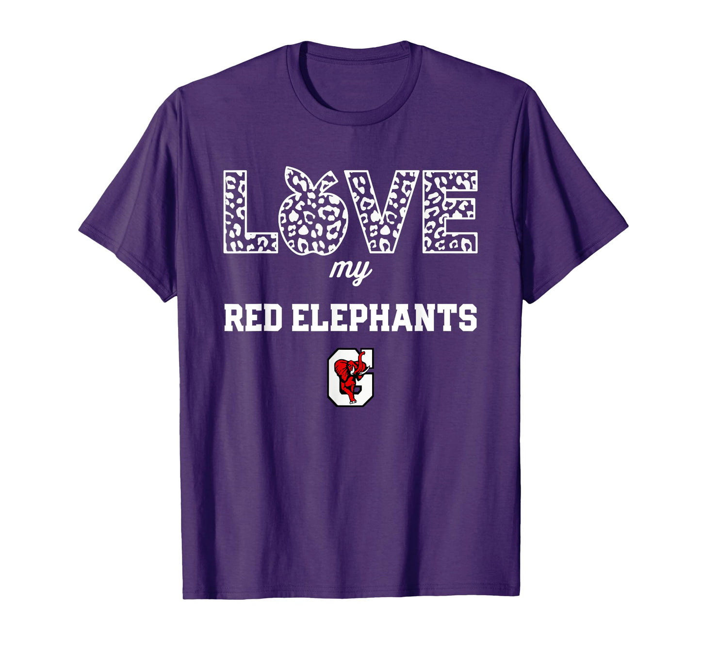 Gainesville Red Elephants Logo Love My Team HS T-Shirt