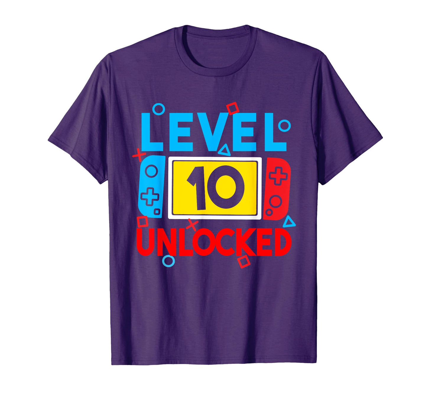 Level 10 Unlocked Gamer 10th Birthday Video Game Boys Girls T-Shirt