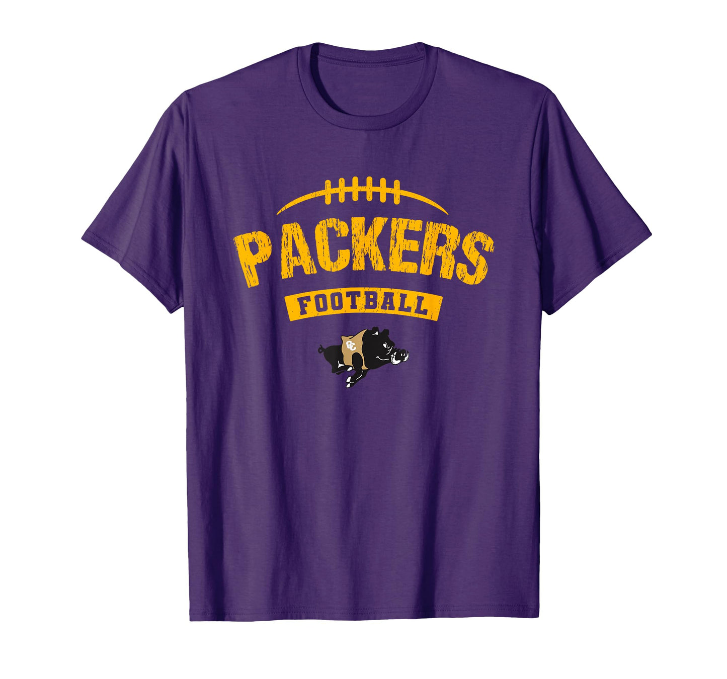 Colquitt County Packers Logo Football Distressed HS T-Shirt