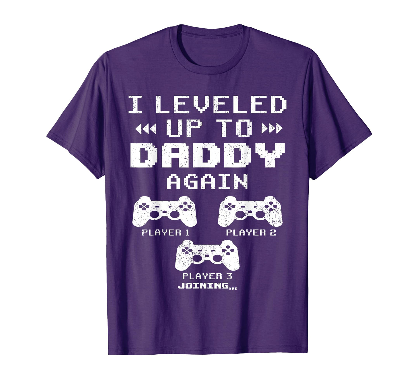 I Leveled Up To Daddy Again, Dad Of 2 Kids, Dad Again 2025 T-Shirt
