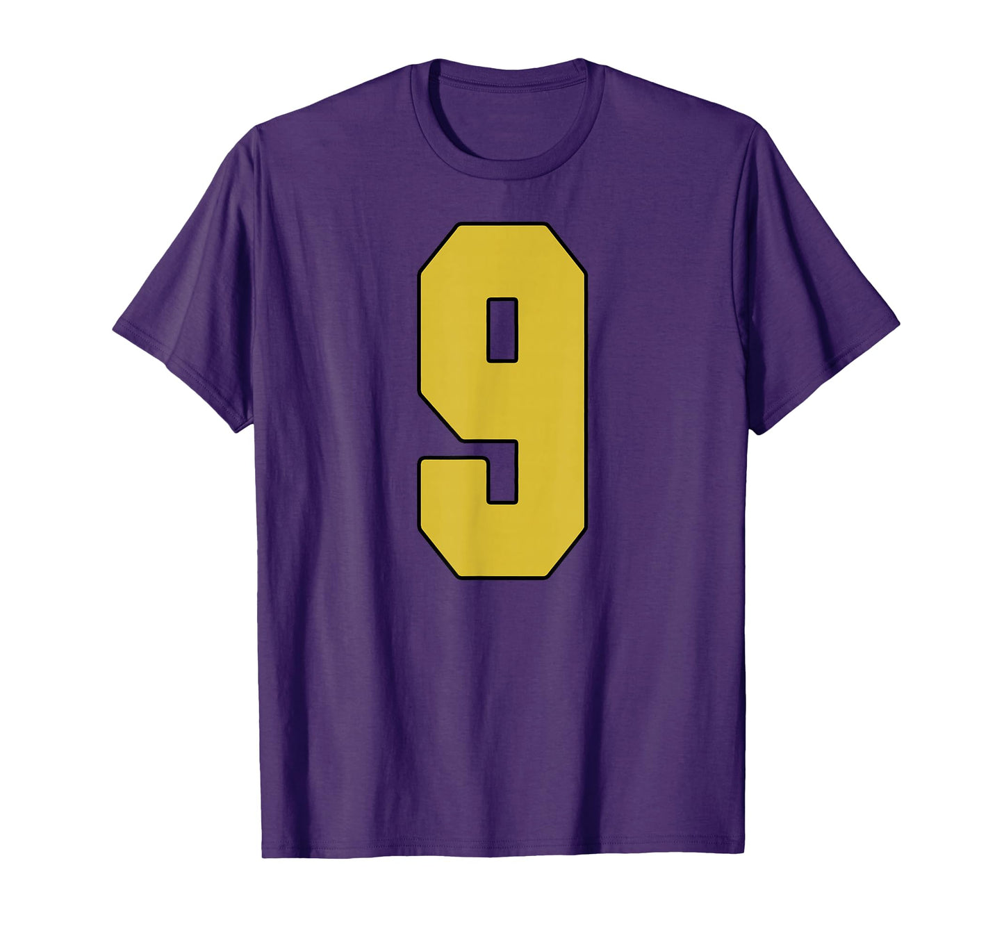 Old Gold Black Number 9 Jersey Player Uniform #9 T-Shirt