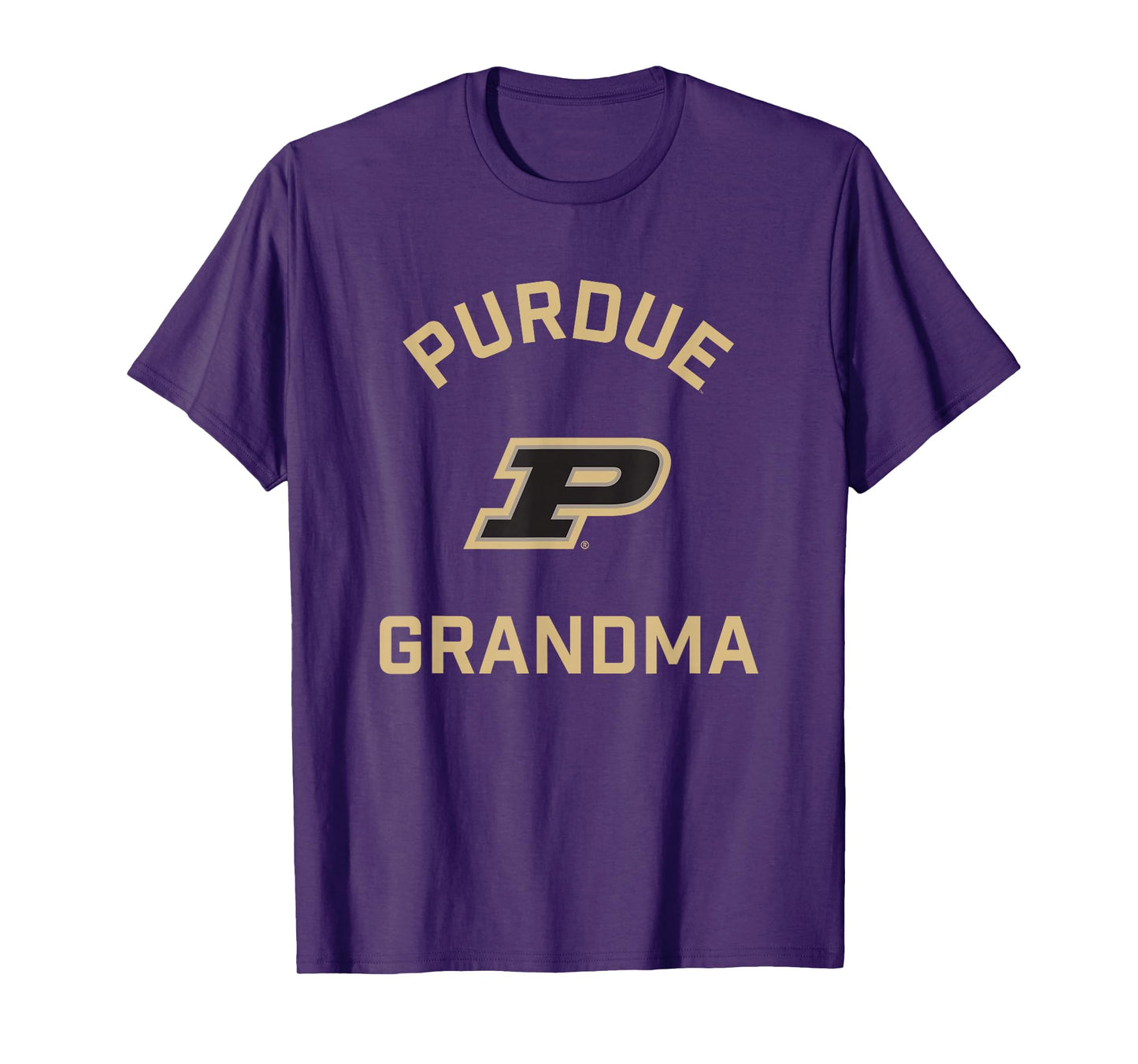 Campus Lab Purdue Boilermakers Arched Grandma T-Shirt - Black, Small, Unisex-Adults, Short Sleeve, Classic Fit, Cotton 100%