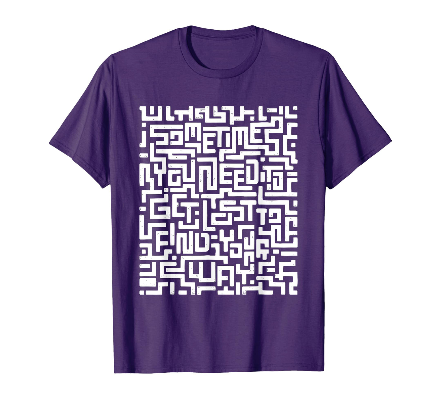 Motivational Labyrinth Tee Optical Illusion Hidden Message T-Shirt