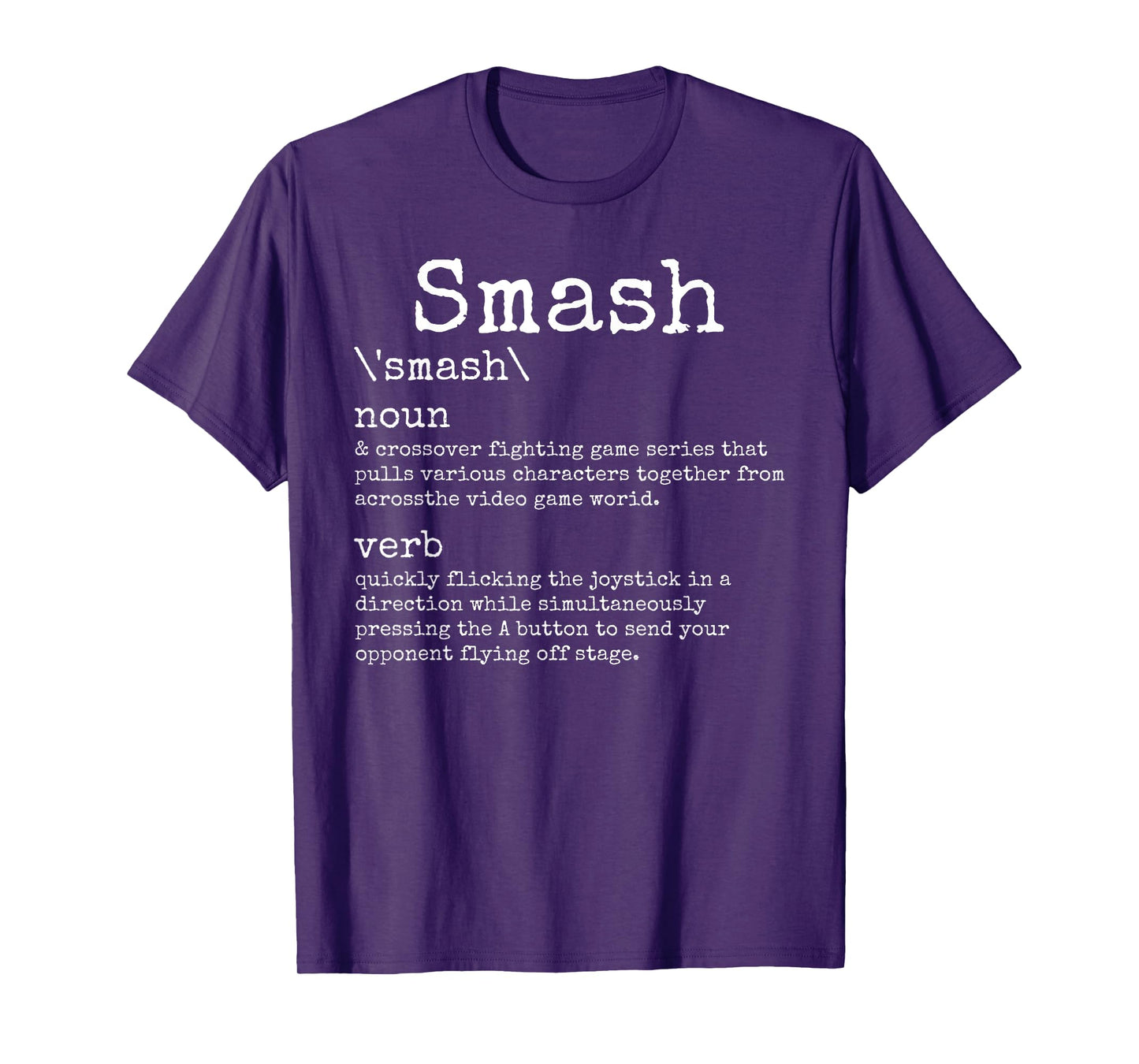 Videogames Smash Definition Funny Video Game Gamer Gaming T-Shirt