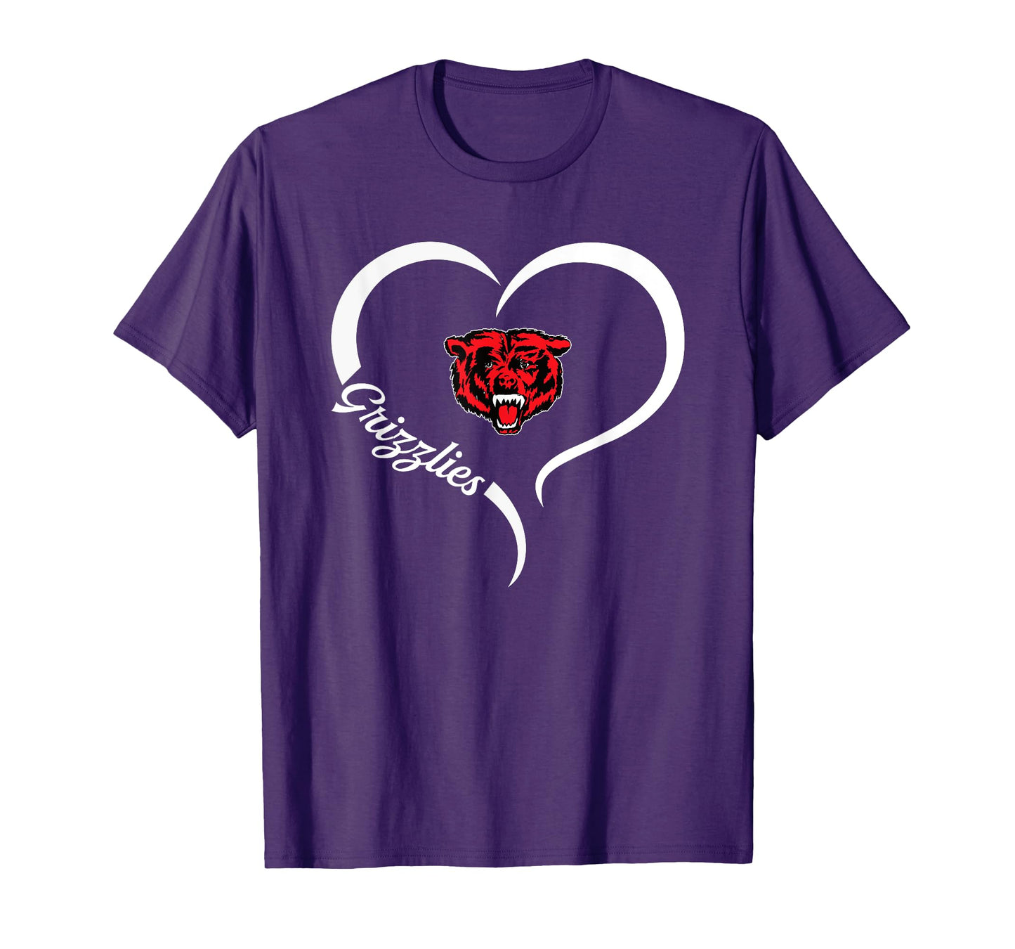 Northside Grizzlies Logo Half Heart Slogan HS T-Shirt