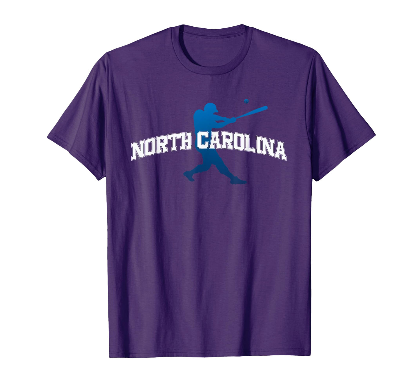 North Carolina Baseball Player Team Blue T-Shirt
