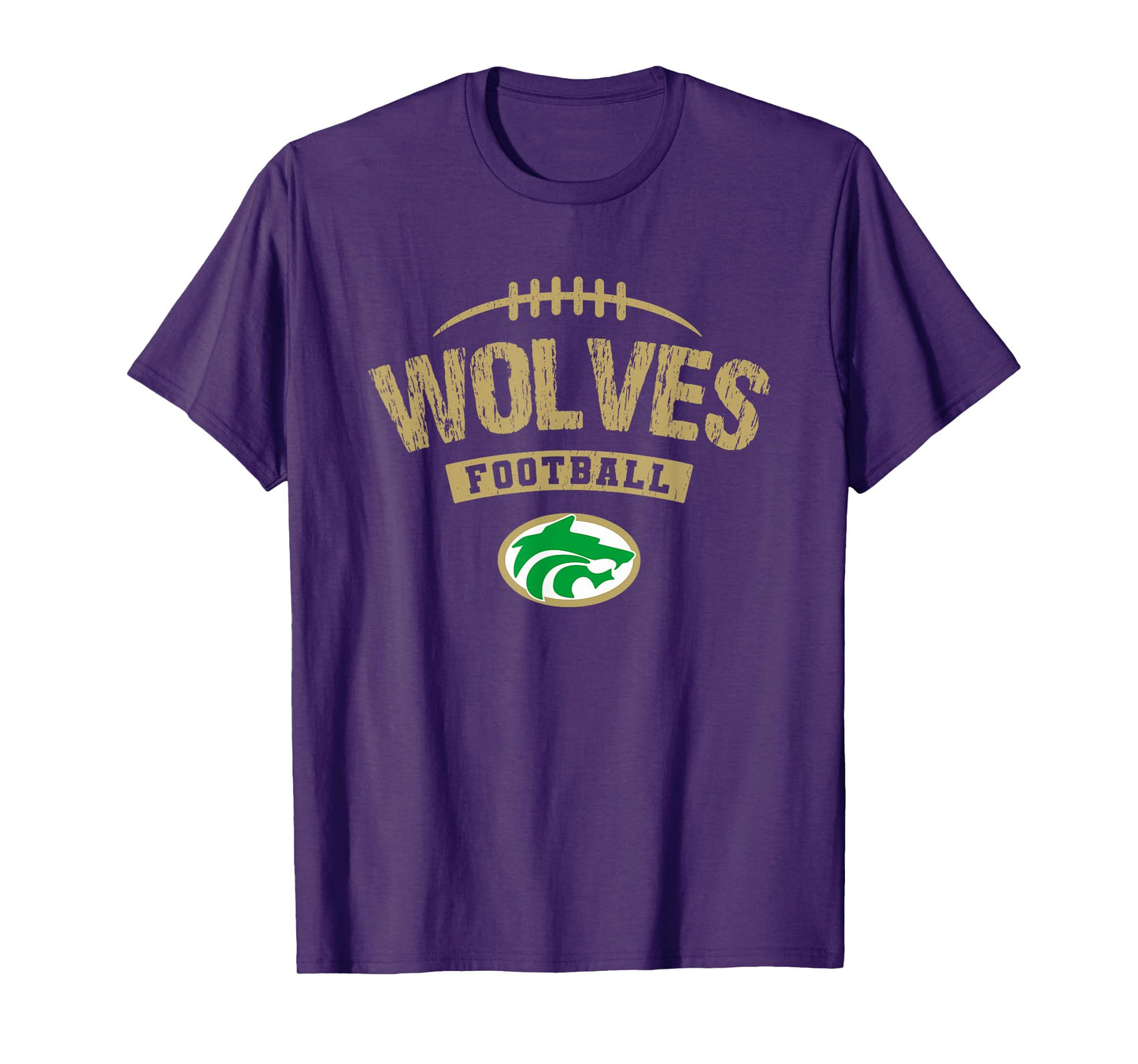 Buford Wolves Logo Football Distressed HS T-Shirt
