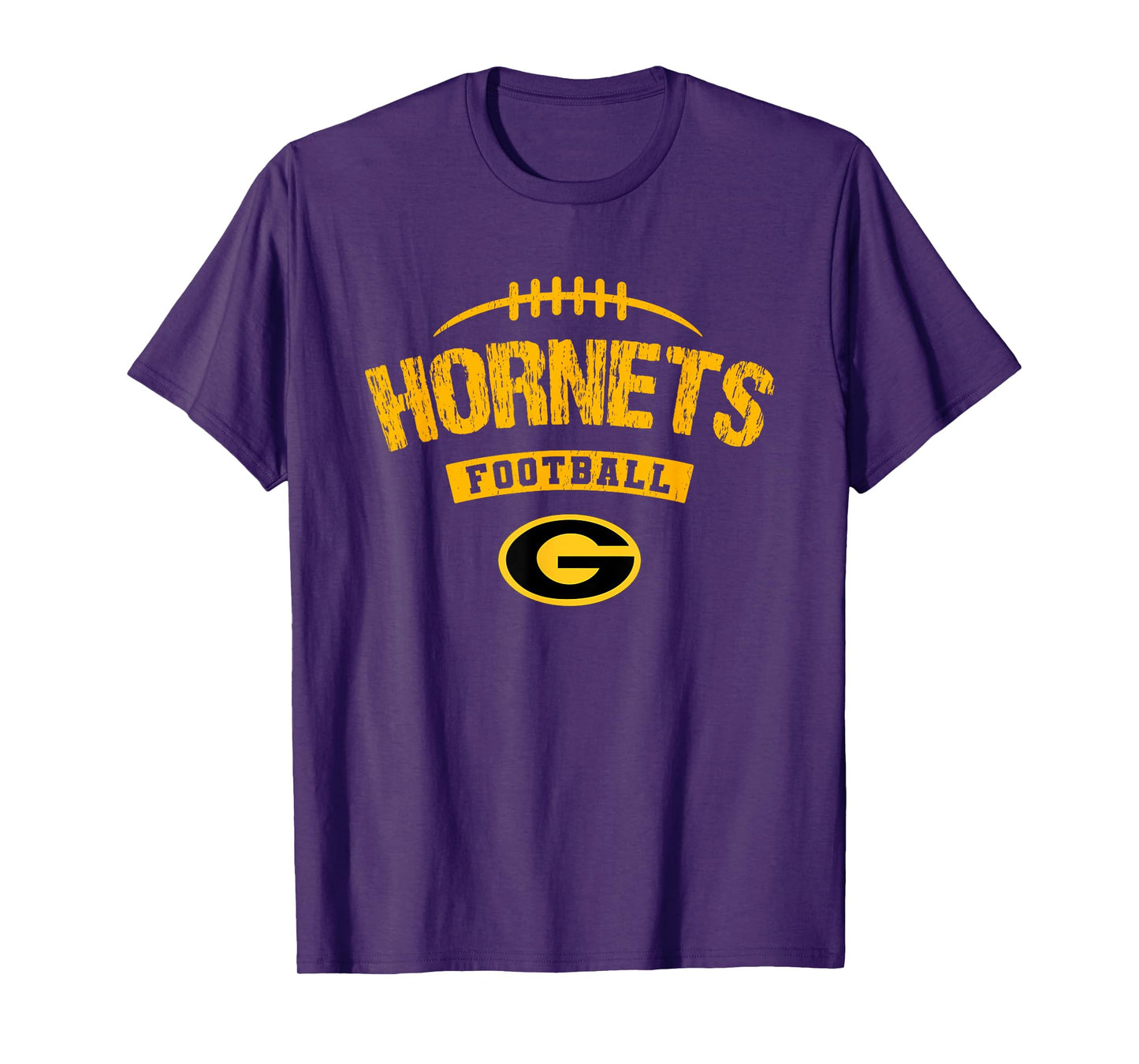 Gatesville Hornets Logo Football Distressed HS T-Shirt