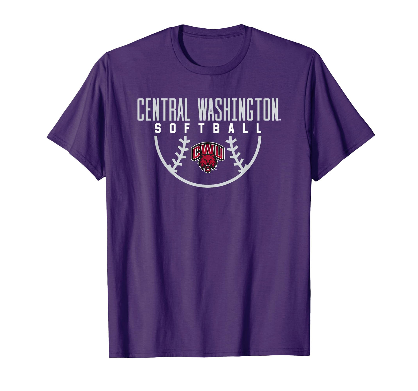 Central Washington University Wildcats Softball Arch T-Shirt