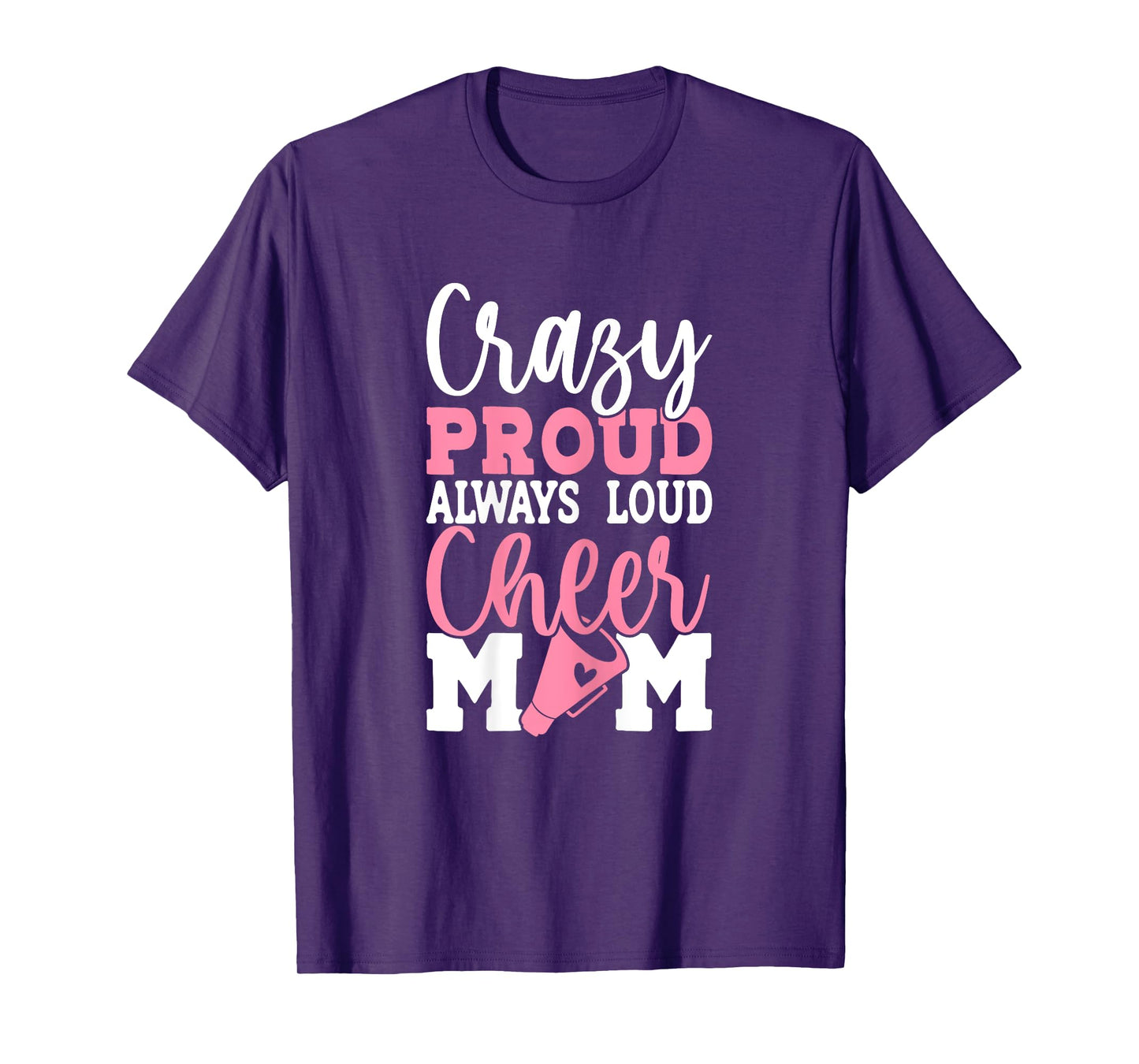 Womens Cheerleader Mama Mother Cheer Mom Loud & Proud Cheerleading T-Shirt