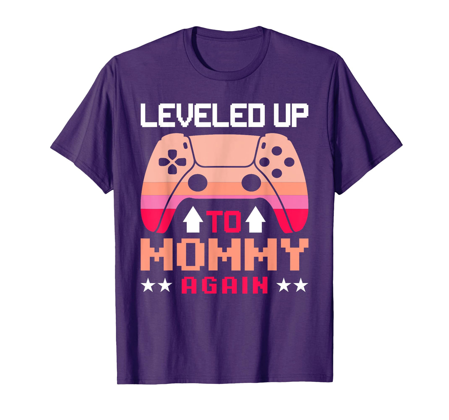 Vintage Retro Leveling Up to Mom Again Soon to Be Mom Again T-Shirt
