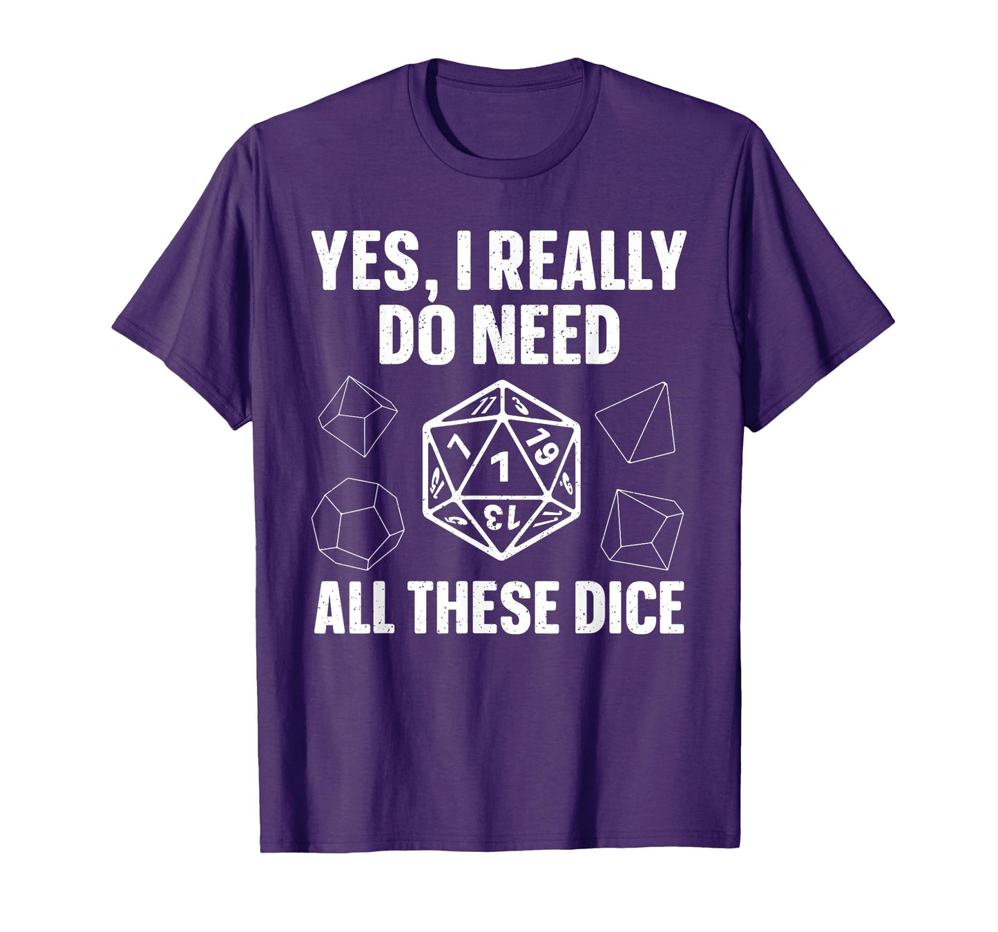 Cool Polyhedral Dice Art For Men Women RPG Gaming D20 Dice T-Shirt