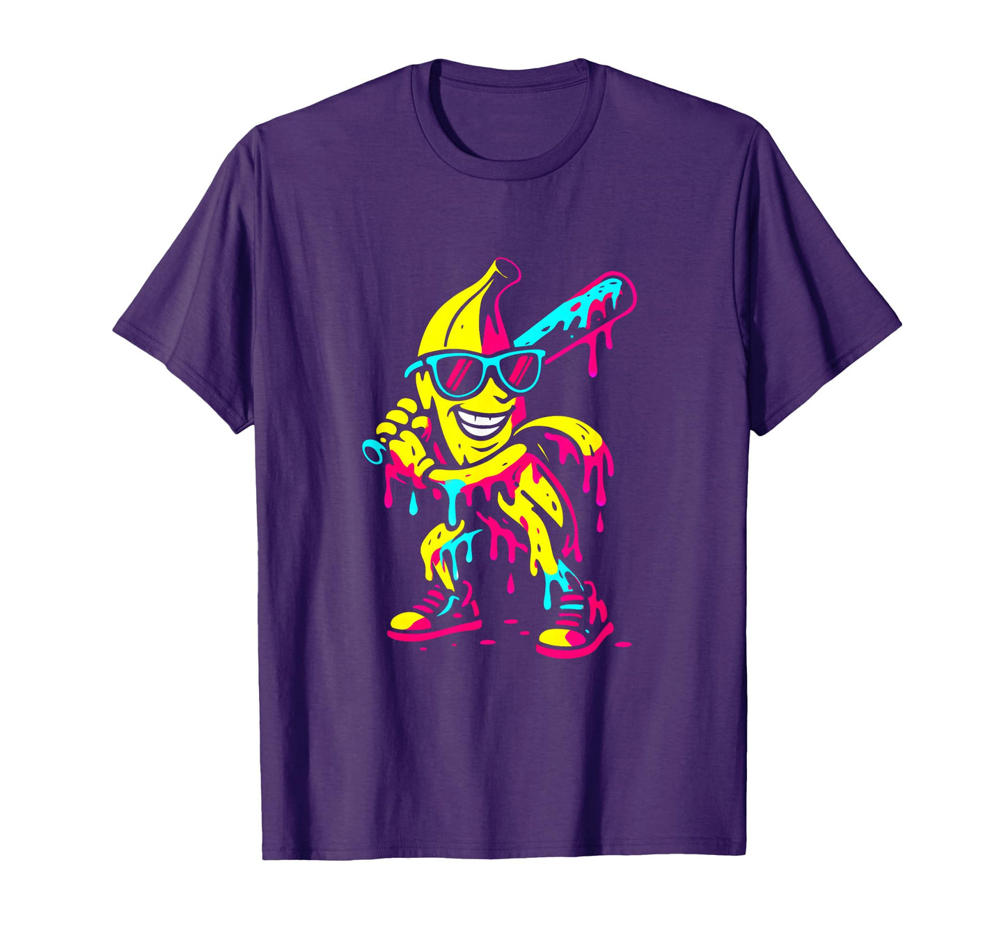 Banana Funny Baseball Drip Kids Youth Boys Girls T-Shirt