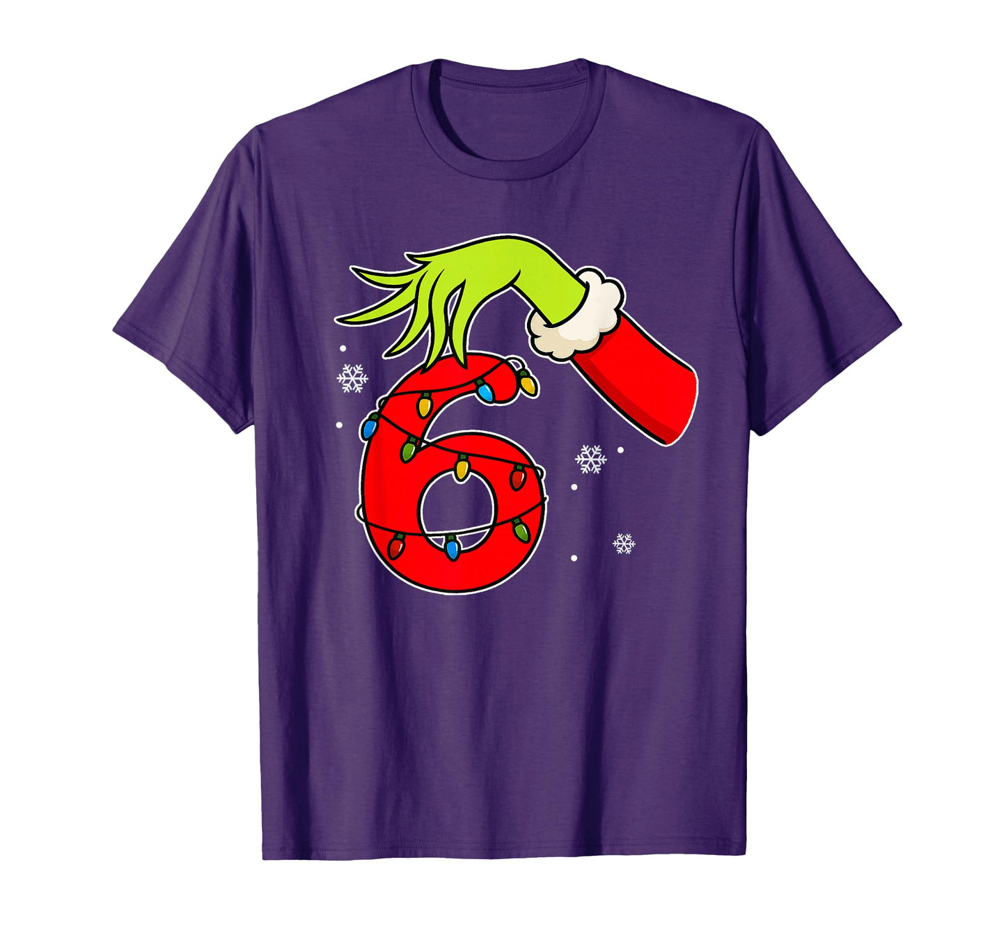 Fun Number 6 Christmas 67 Six Seven Meme Xmas Men Women Kids T-Shirt