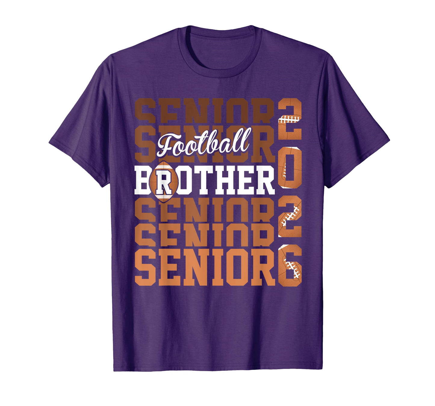 2026 football senior Brother graduation Matching family T-Shirt