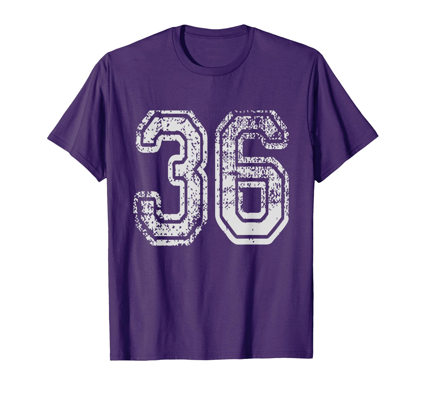 Team Jersey Uniforms Number 36 School Sports 36th Birthday T-Shirt