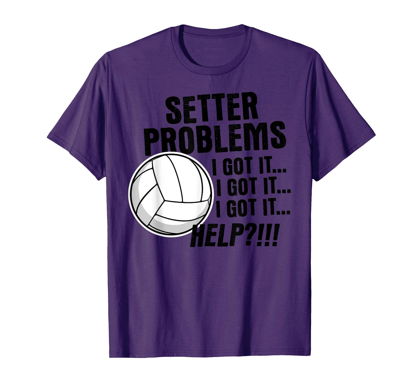 Volleyball Gifts Funny Setter Problems Beach Volleyball T-Shirt for Men Women Girls Kids