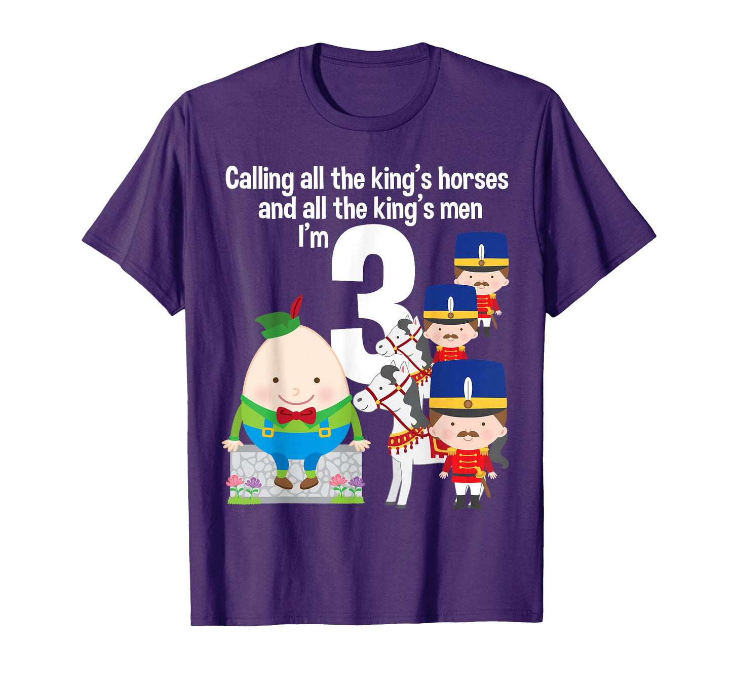 Toddler Kids Humpty Dumpty 3rd Birthday Party Nursery Song T-Shirt