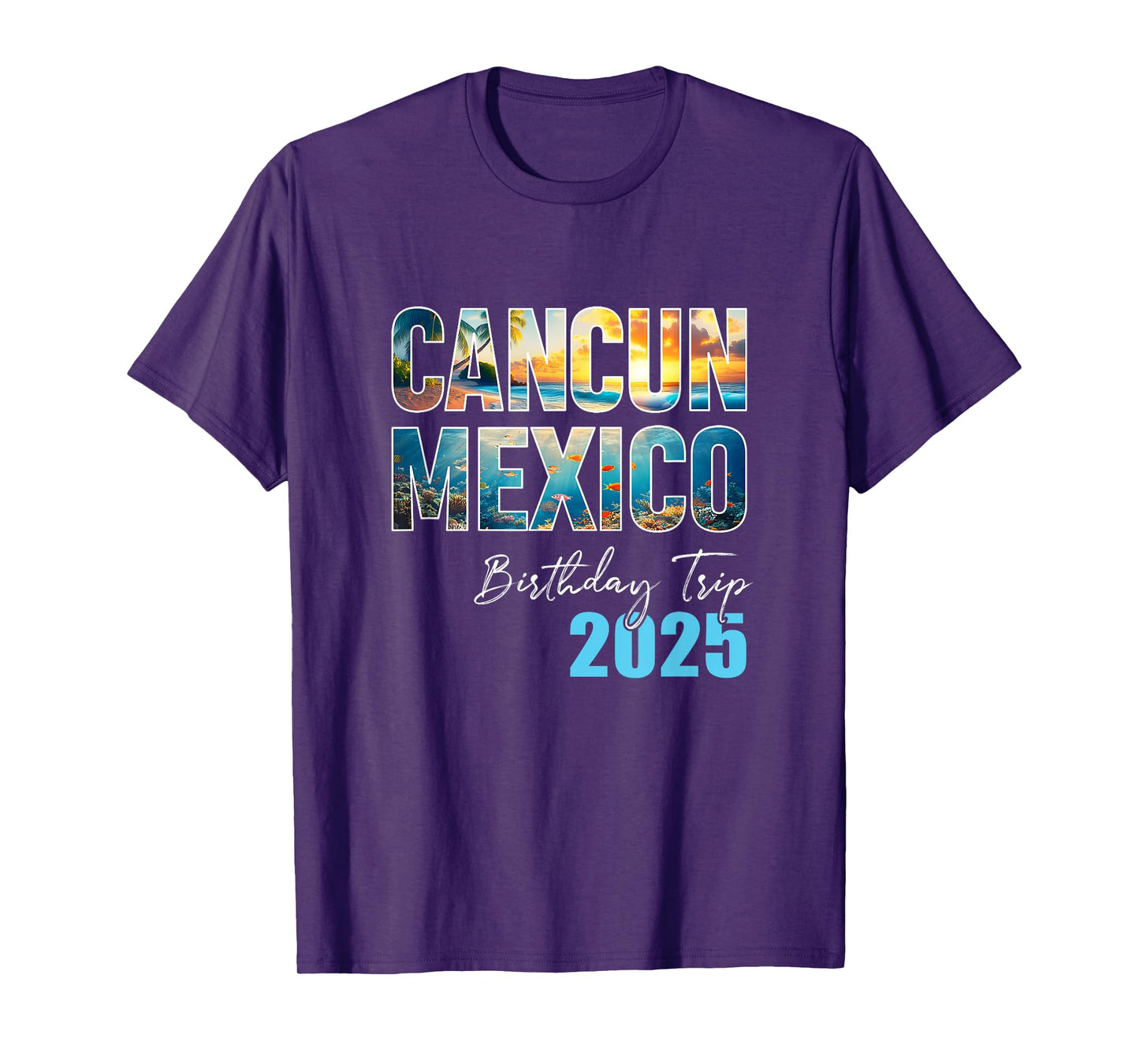 Cancun Mexico Birthday Trip 2025 Vacation Party Crew Cruise T-Shirt