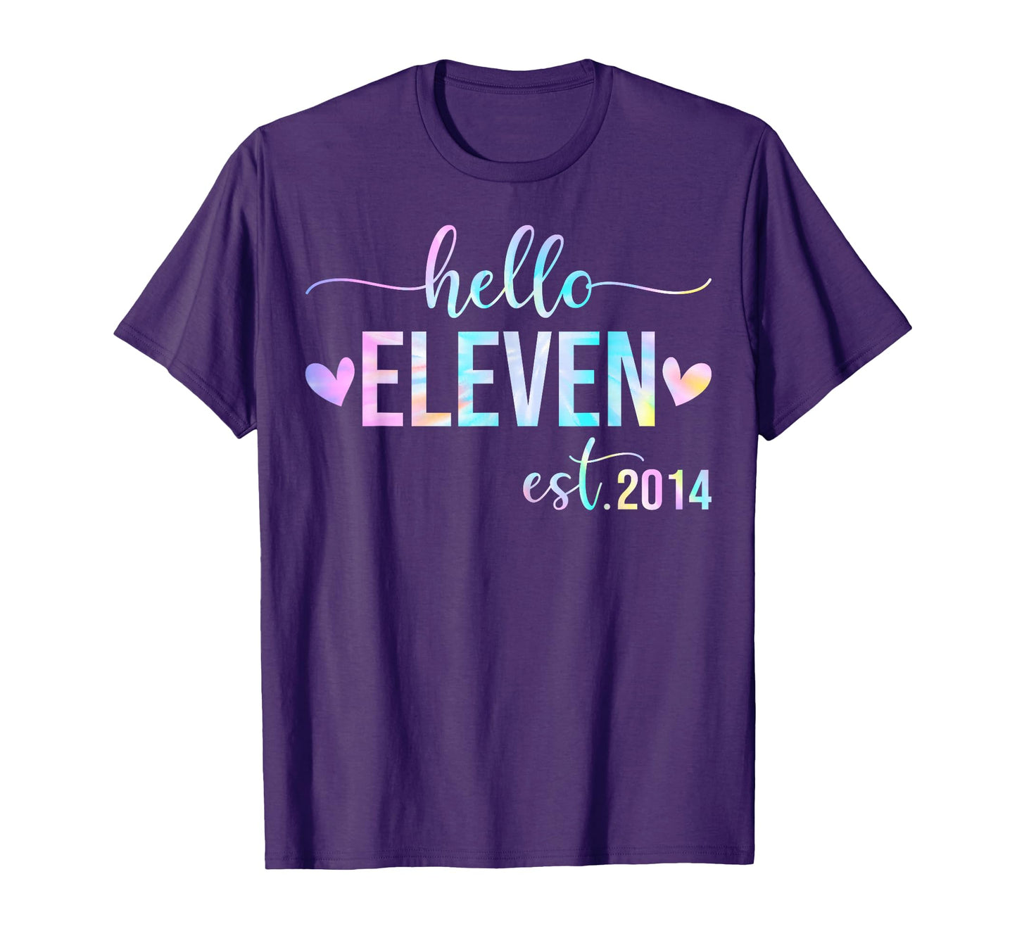 Hello Eleven Est 2014 11 Years Old 11th Birthday Girls Boys T-Shirt