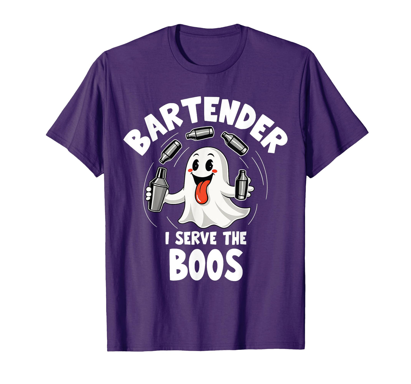 Bartender Halloween Costume I Serve The Boos Men Women T-Shirt