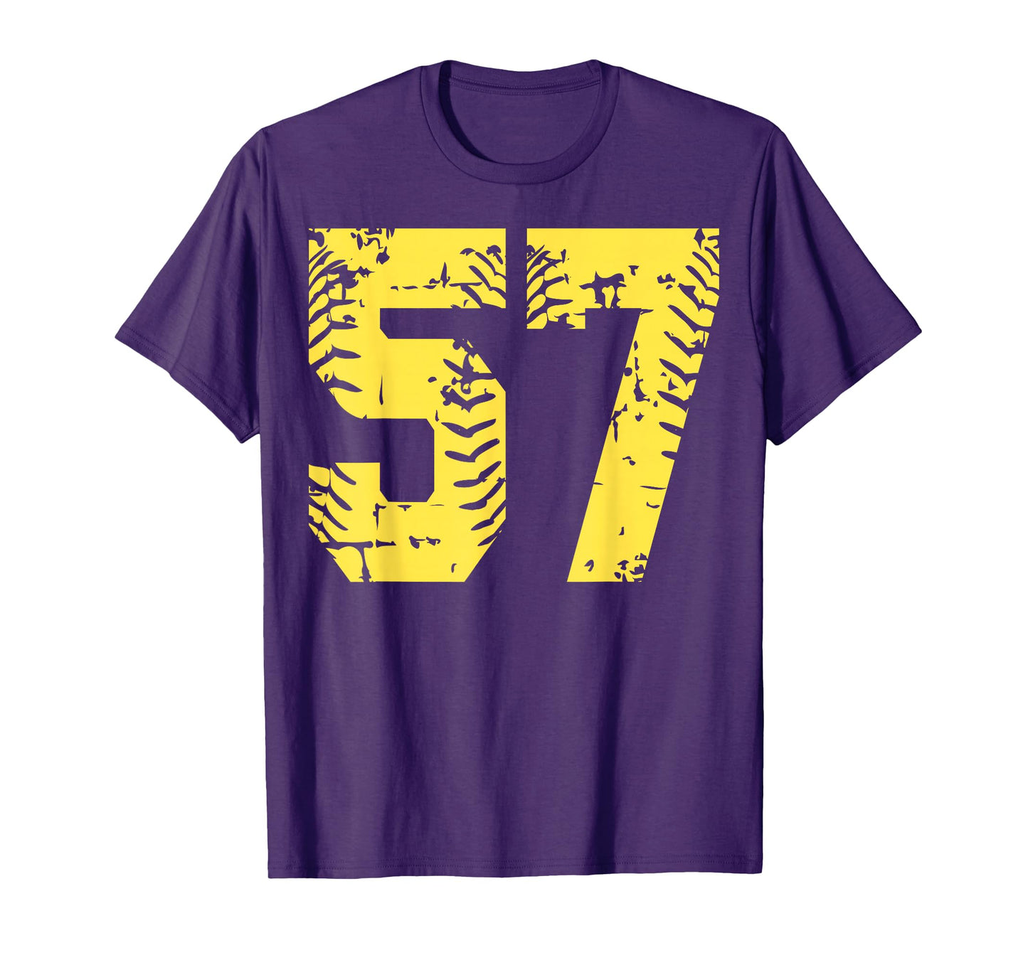 Number 57 Yellow Group Matching Halloween Birthday Funny T-Shirt