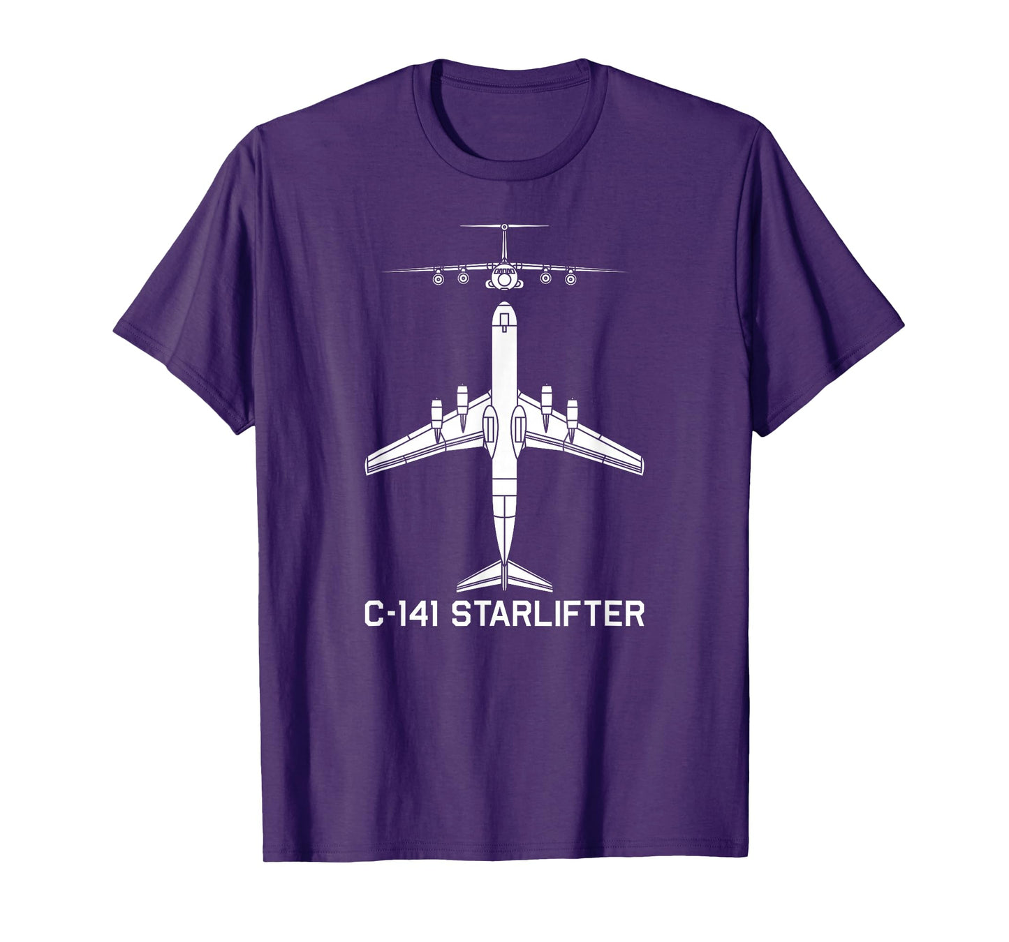 C-141 Starlifter Military Airlifter Plane Silhouette T-Shirt