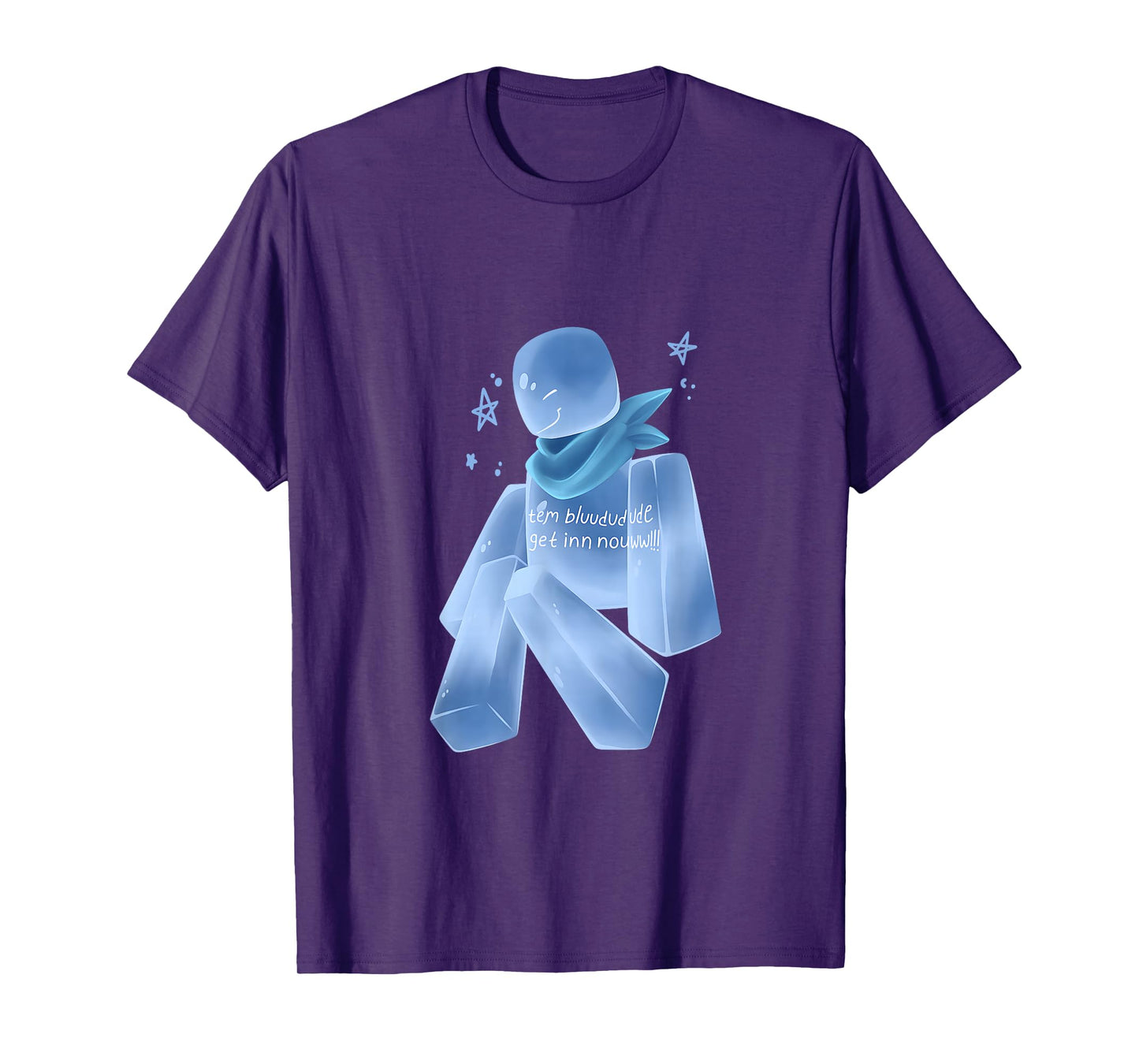 Bluudud Bluudude Blue Dude Character Team Lox Video Game T-Shirt