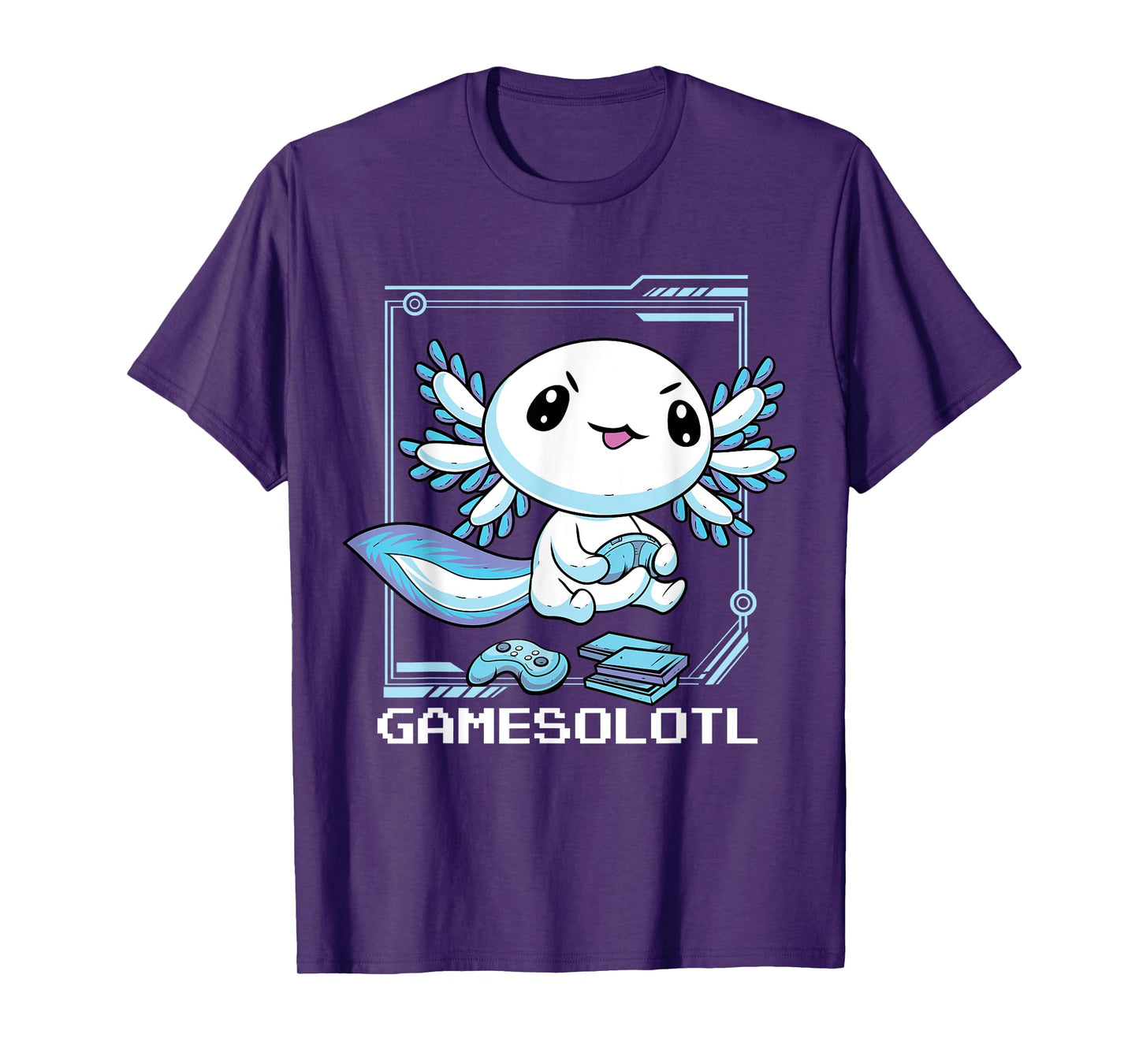 Gamer Axolotl Gamesolotl Fish Gaming Video Gamer Anime T-Shirt
