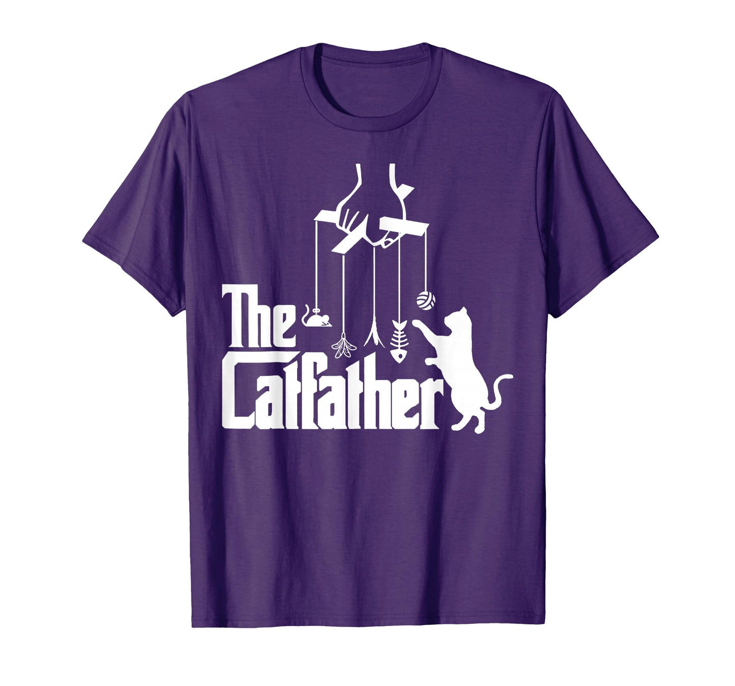 Funny Cat Dad Life The Catfather Fathers Day Mens Vintage T-Shirt