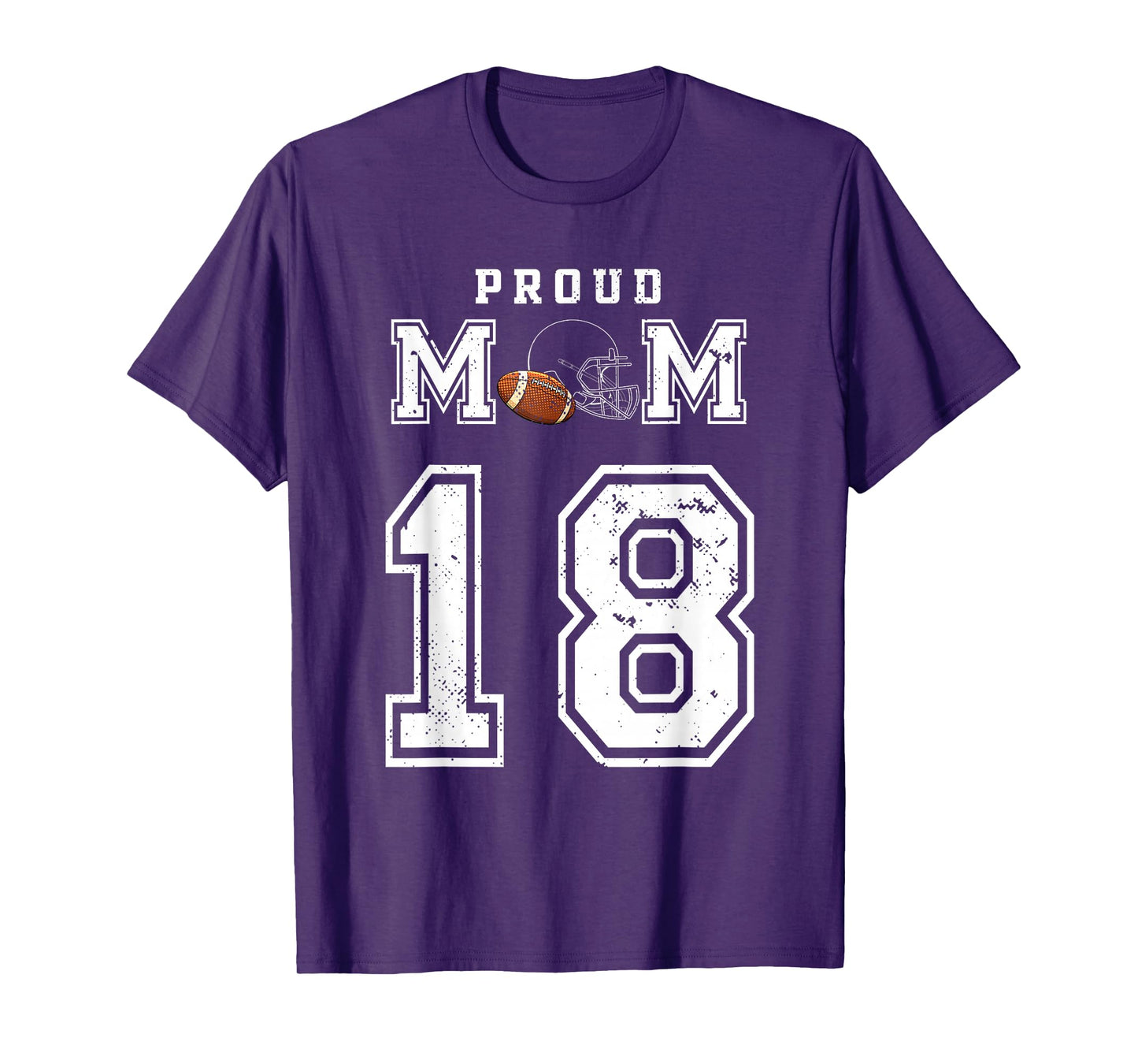 Custom Proud Football Mom Number 18 Personalized For Women T-Shirt