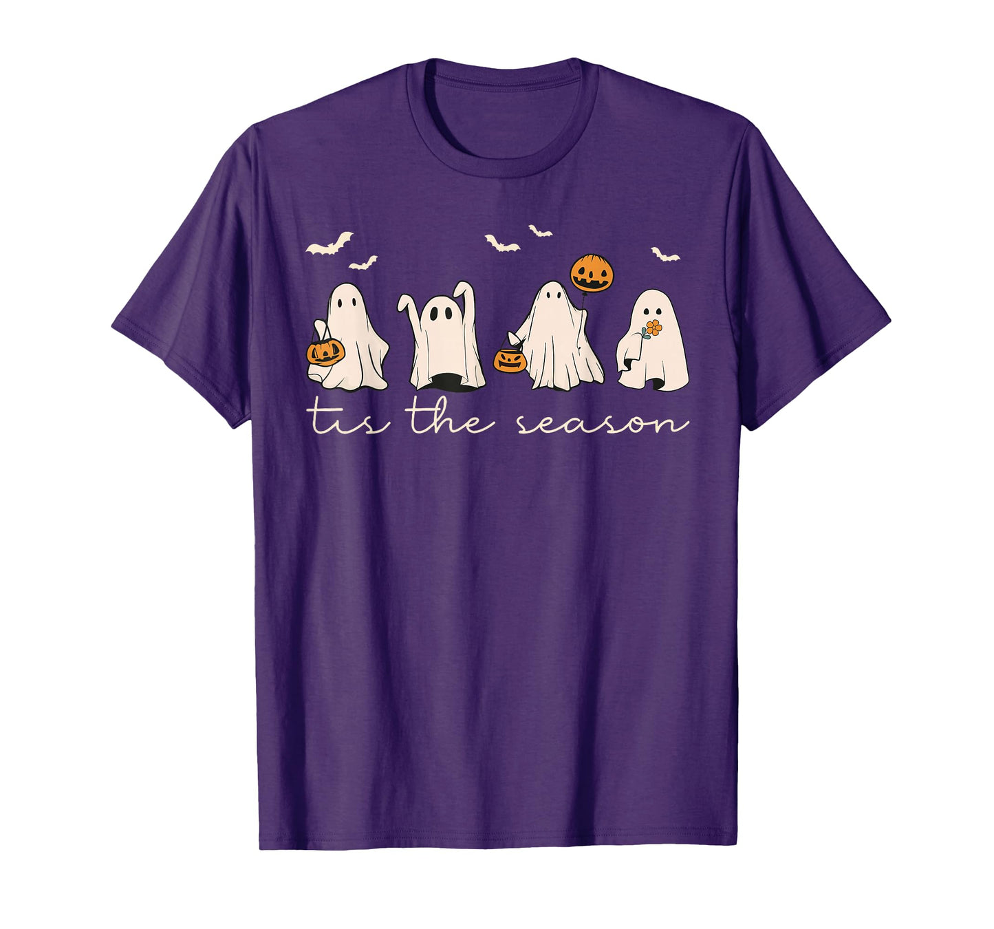 Tis The Season Ghost Halloween Spooky Season Jack O Lantern T-Shirt