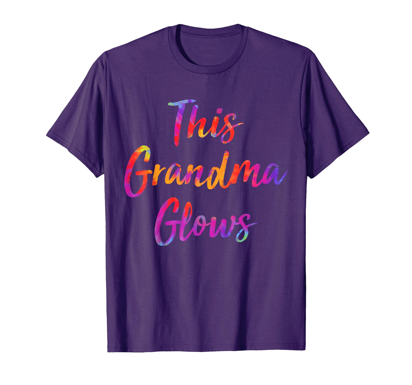 This Grandma Glows Colorful 80s 90s Happy Mothers Day T-Shirt