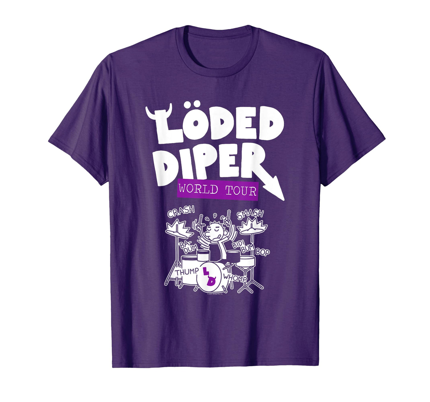 Diary of a Wimpy Kid Loded Diper Band World Tour Funny T-Shirt
