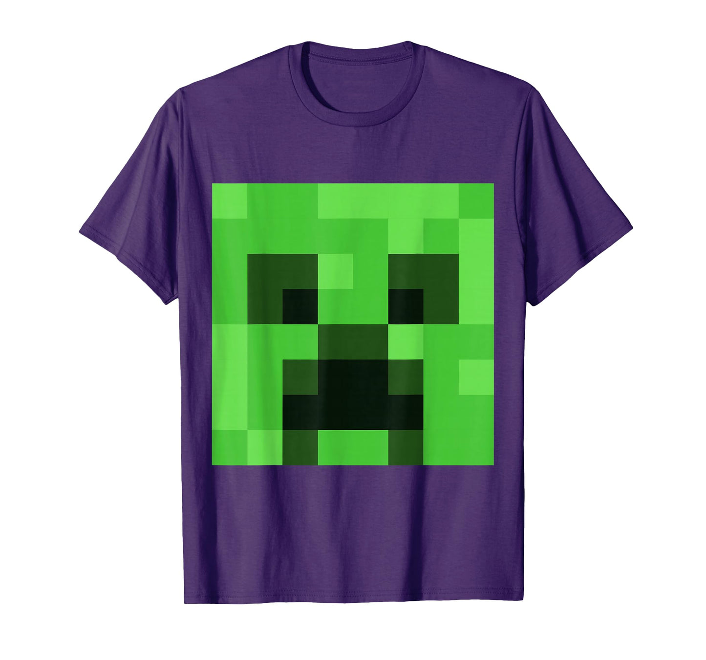 Minecraft Creeper Big Green Pixel Face T-Shirt