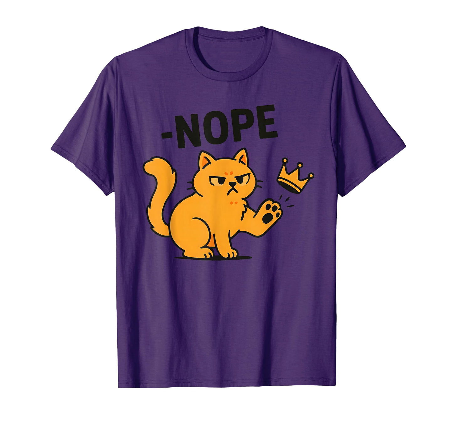 No Kings Orange Cat Enjoy Freedom Without the Crown T-Shirt