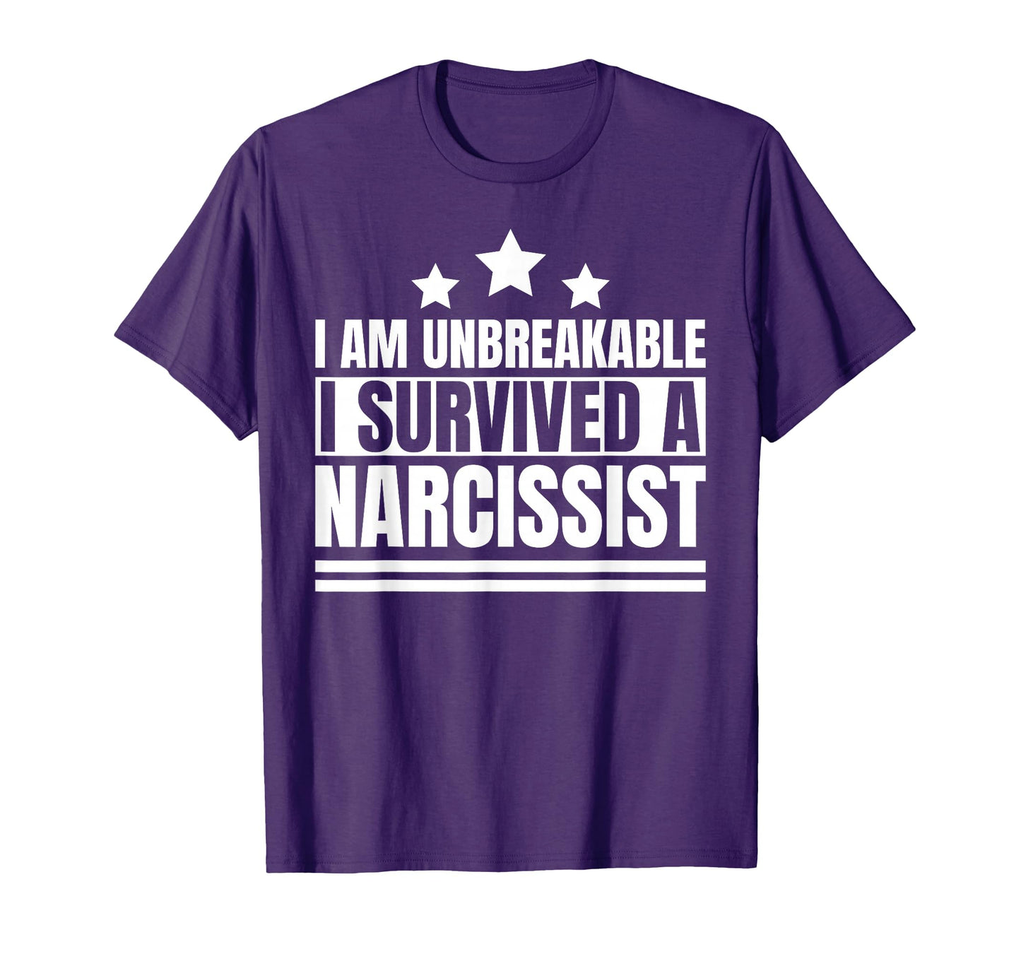 Divorced Domestic Violence Abuse Awareness Funny T I am Unbreakable I survived a Narcissist Divorce Survivor T-Shirt, Small, Black