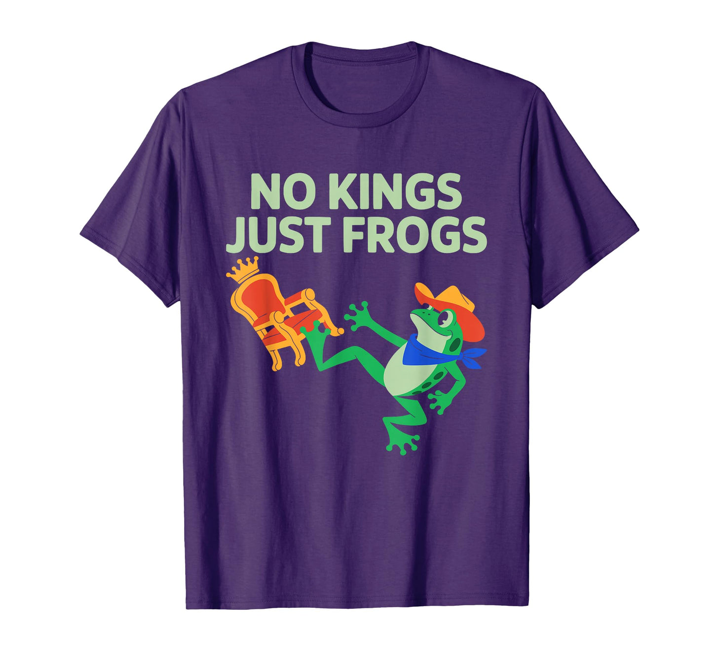 Vintage No Kings Just Frogs Portland Frog Protest Men Women T-Shirt